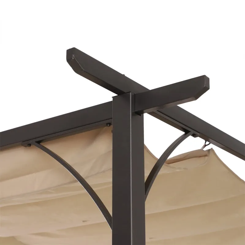 11.5’ Outdoor Pergola Retractable Gazebo - Beige