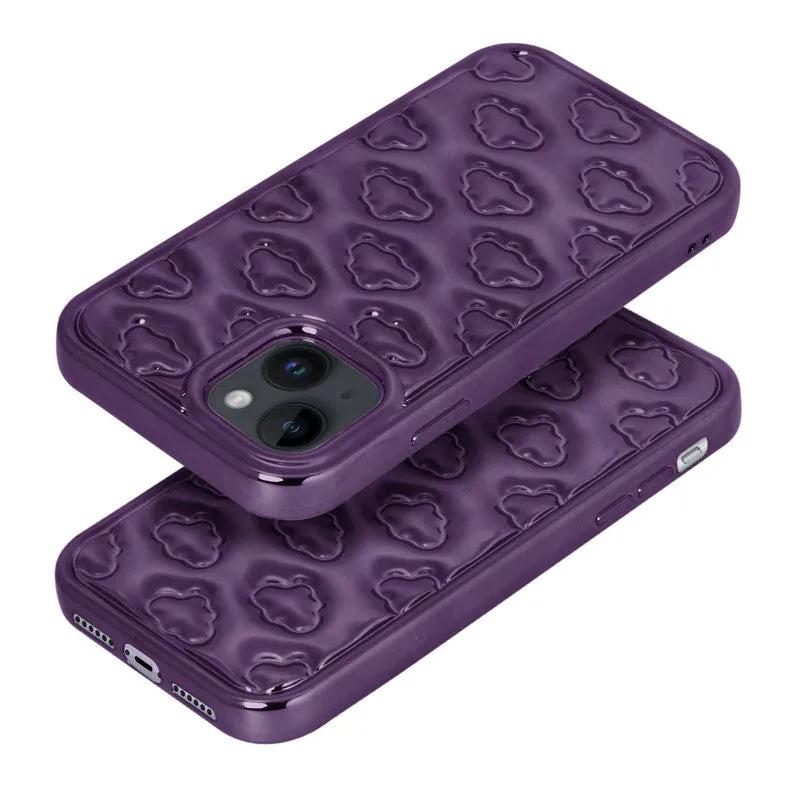 3D Cute Cloud Pattern Back Cover for Apple iPhone 15