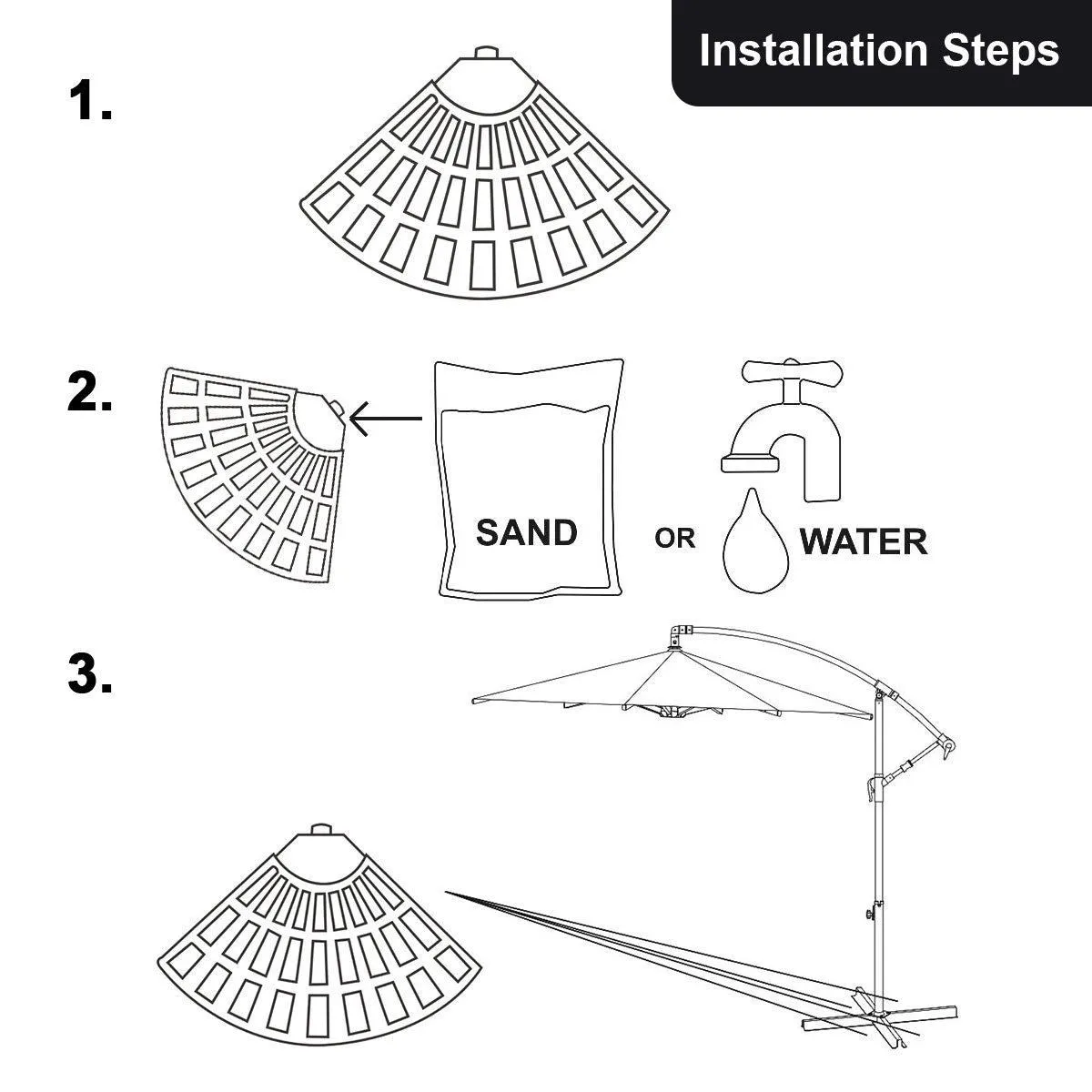 4pc Umbrella Base Weights