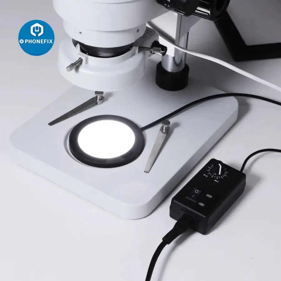 Adjustable Ring LED Bottom Light Source Microscope Illuminator Lamp