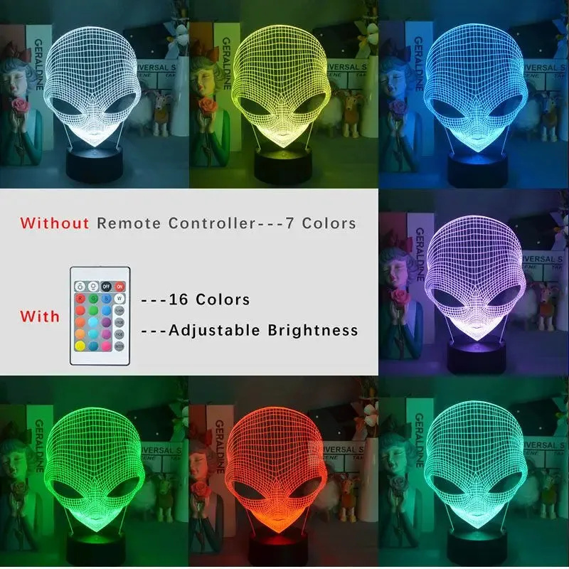 Alien Shaped 3D LED Night Light