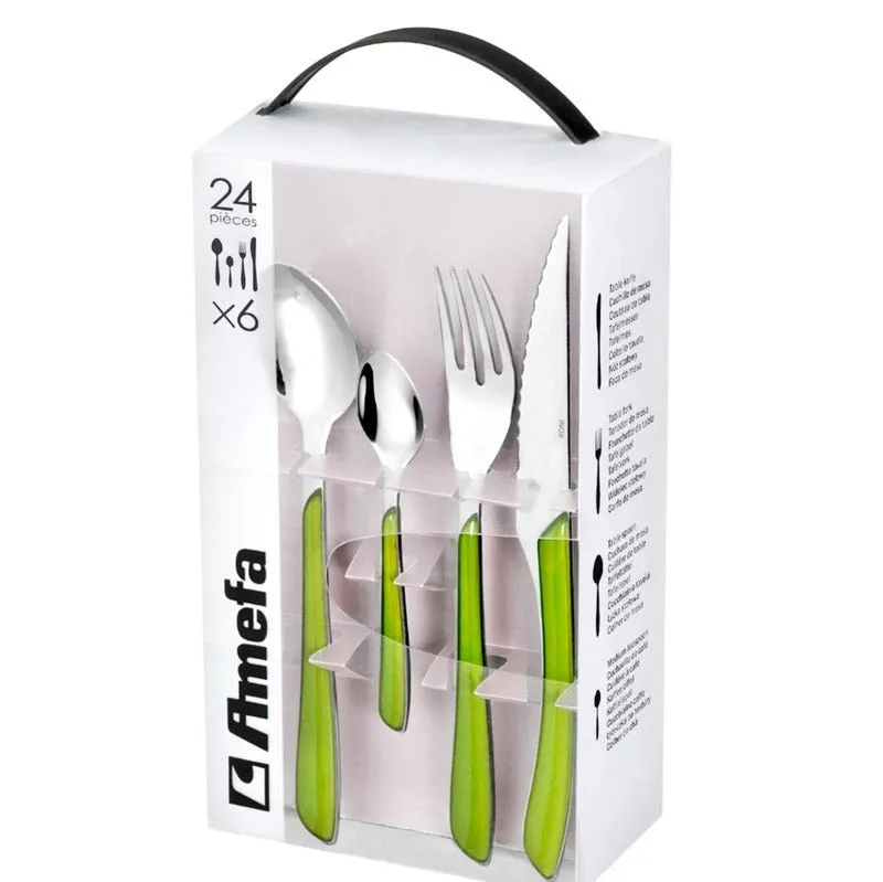 Amefa Olive Eclat Metallic Cutlery Gift Box | Set of 24