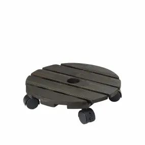 Apta Wooden Wheeled Pot Stand