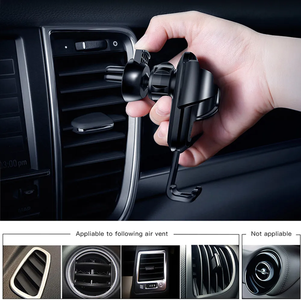 BASEUS GRAVITY CAR MOUNT Auto locked for phone width between 63-88 mm