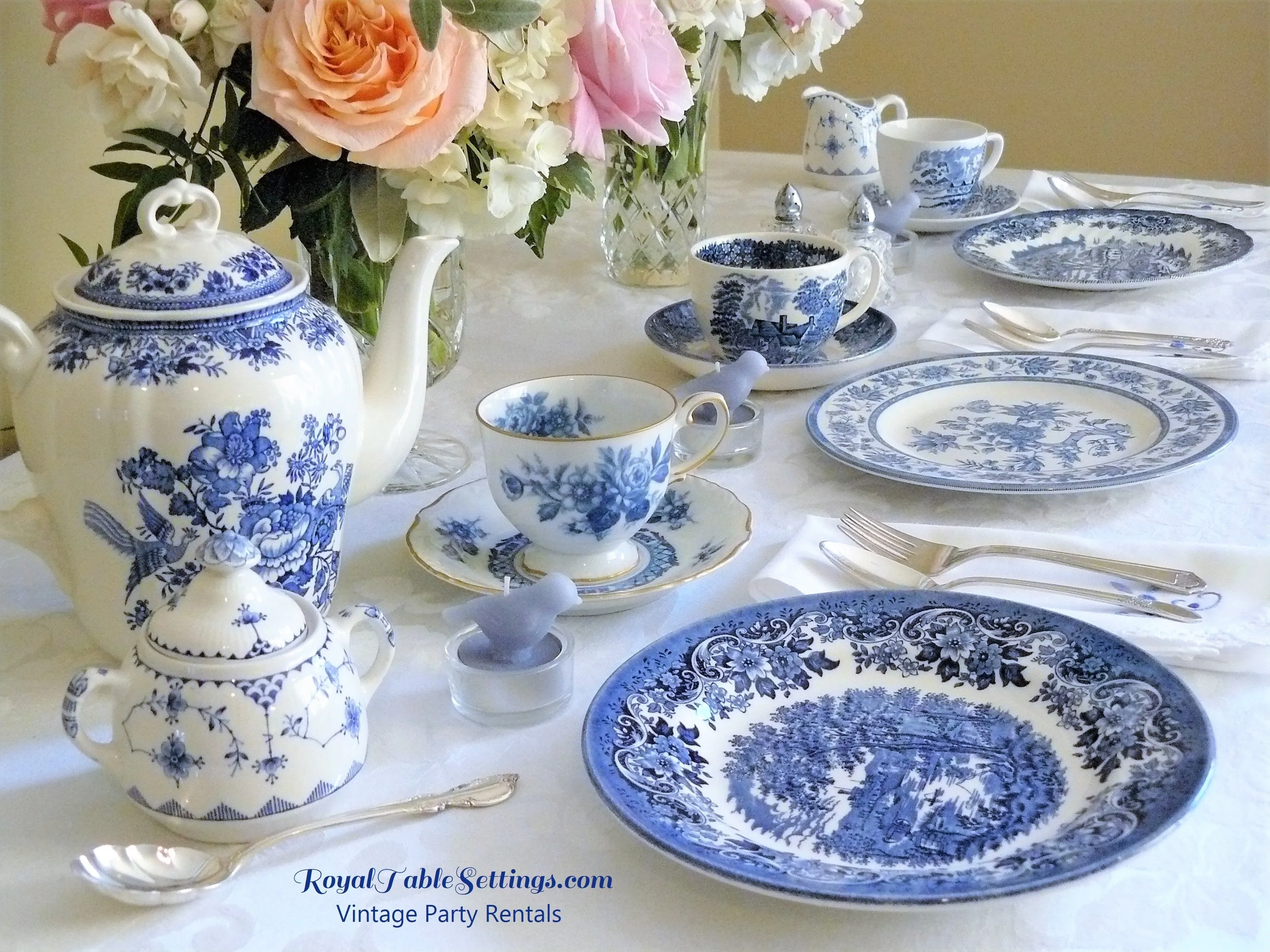 Blue & White Tea or Coffee Pots