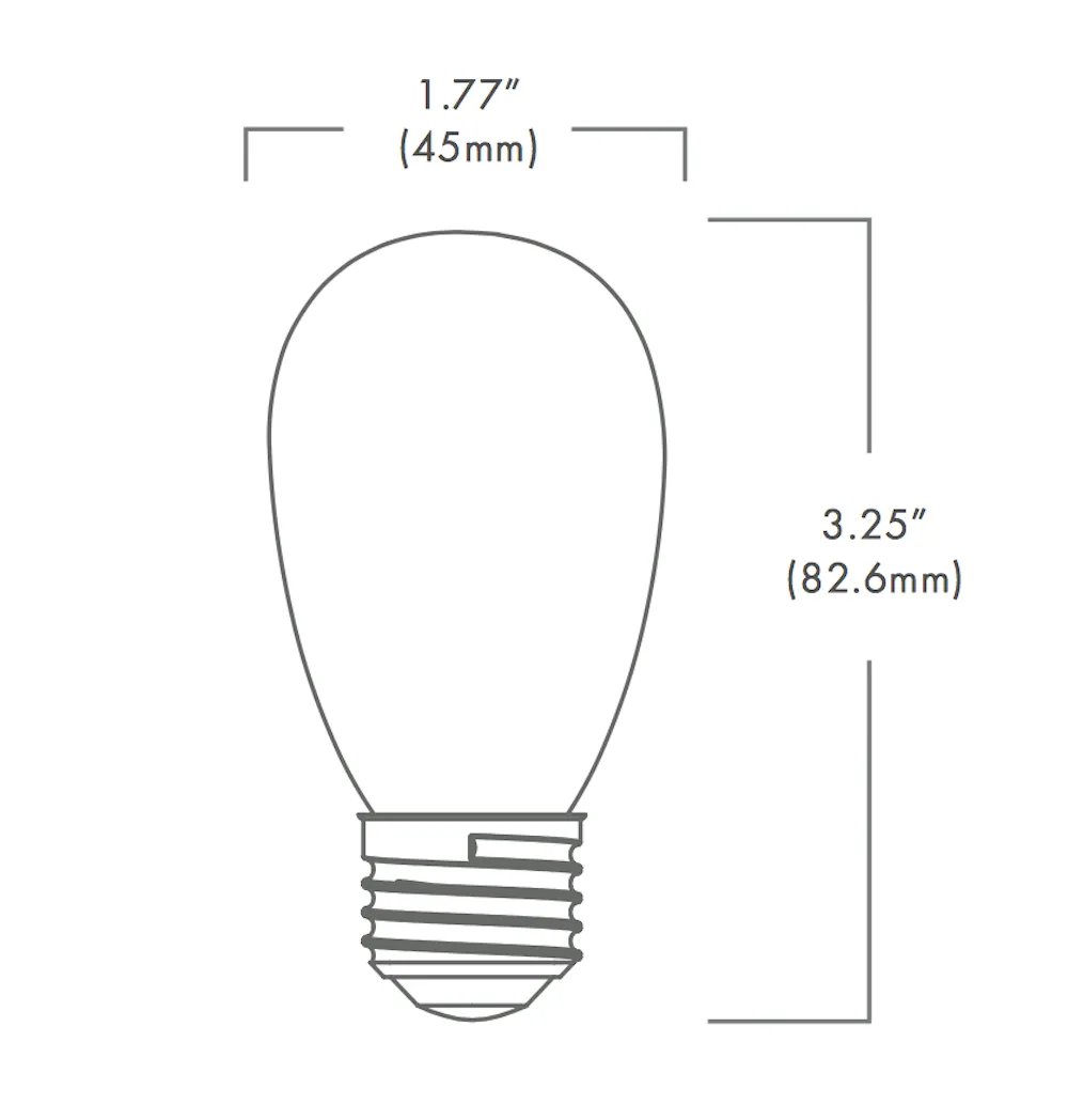 Brilliance LED Dimmable S14 Edge Filament Lamp