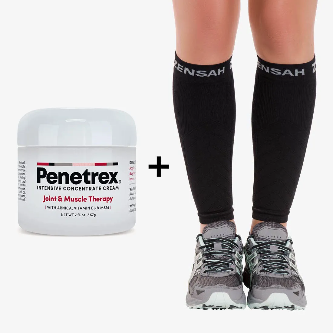 Bundle: Penetrex 2 Oz (1) & Compression Leg Sleeves