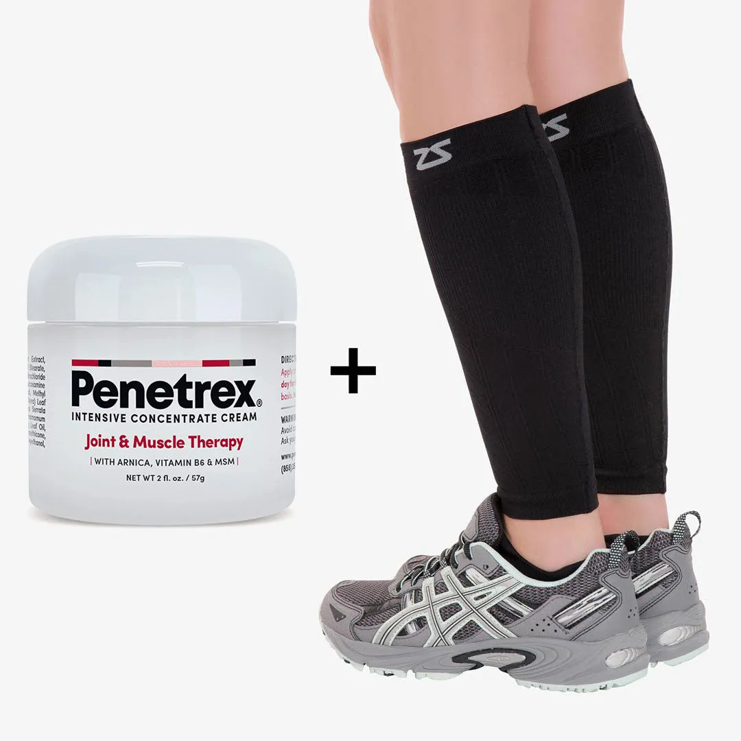 Bundle: Penetrex 2 Oz (1) & Compression Leg Sleeves