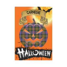 Carnegie Ancient Tartan Jack O' Lantern Garden Flag / Halloween Home Decor NN4