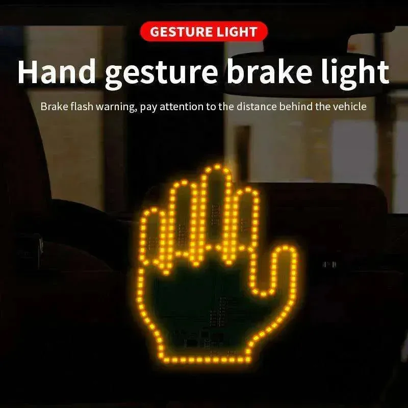 Car's Hand & Fingers Flashing LED Gesture Warning Light