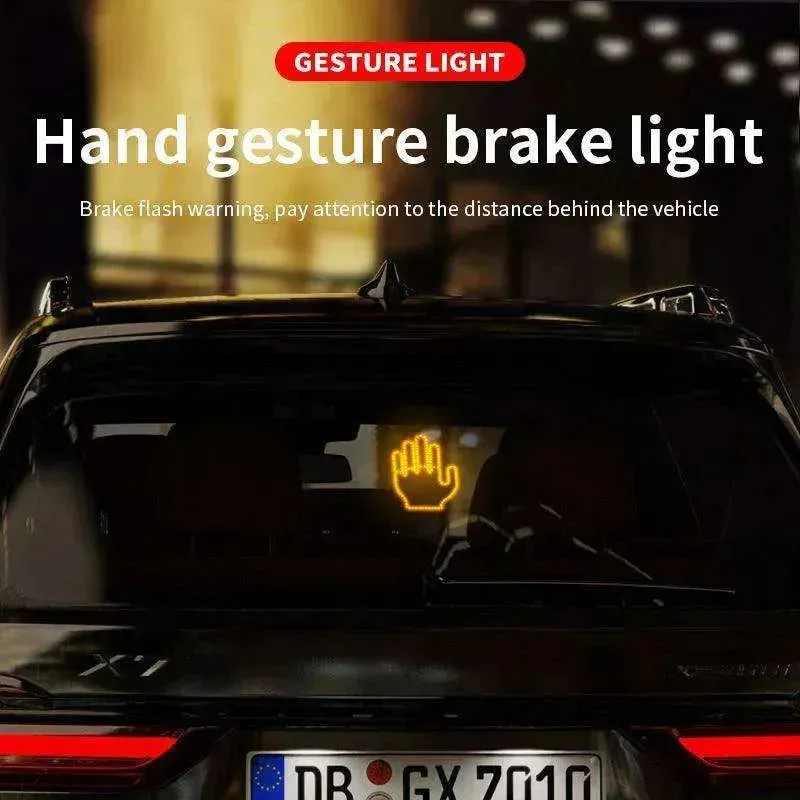 Car's Hand & Fingers Flashing LED Gesture Warning Light