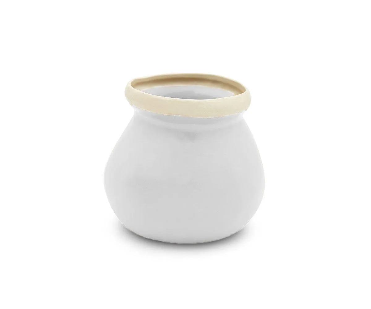 Ceramic Halo Pots - White