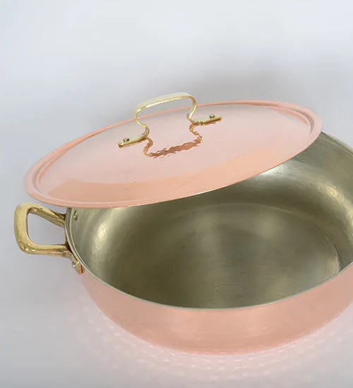 COPPER DEEP FLARED PAN TWO HANDLES