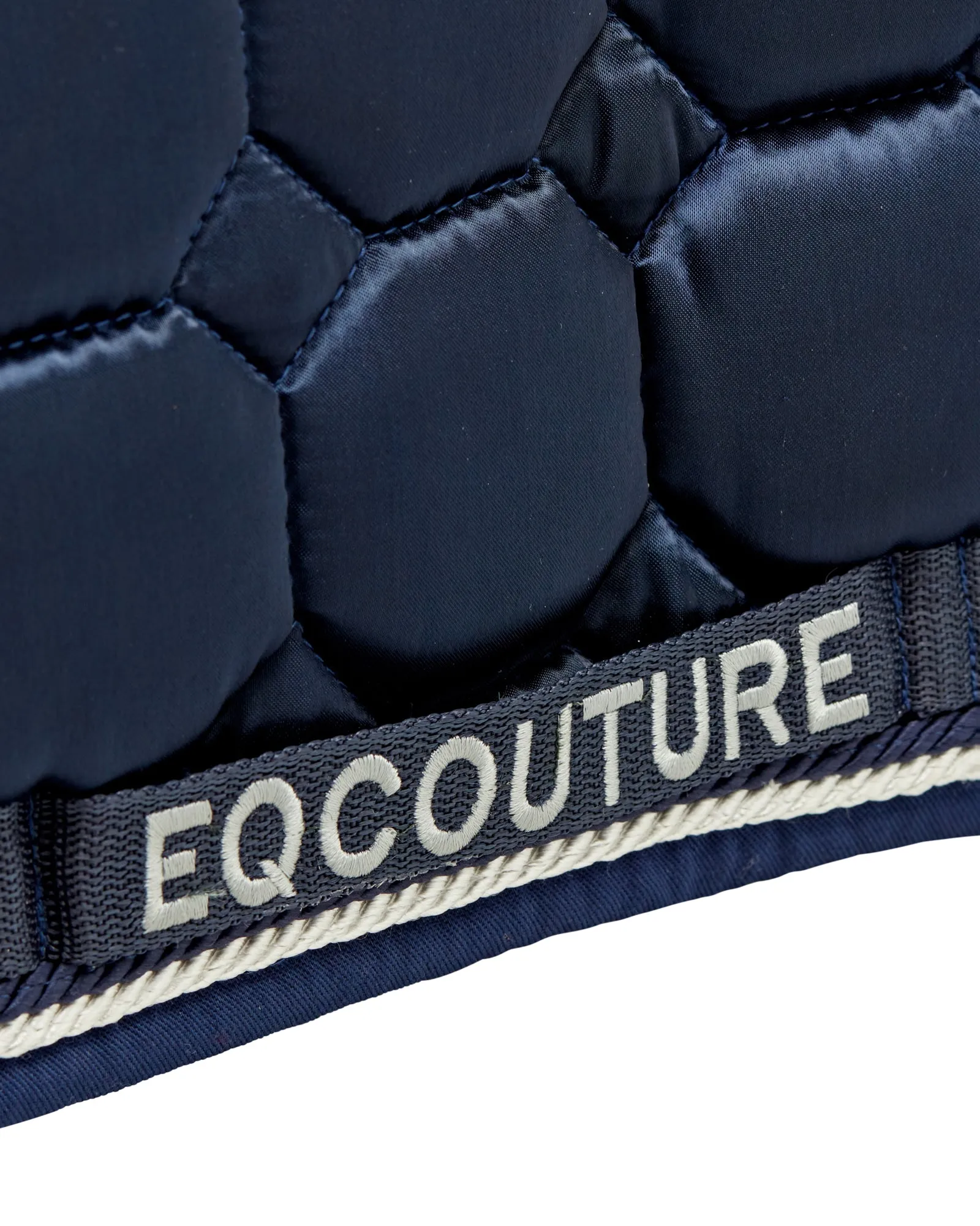 Eqcouture 'Symmetry' Luxury Satin Dressage Saddle Pad - MIDNIGHT (NAVY)