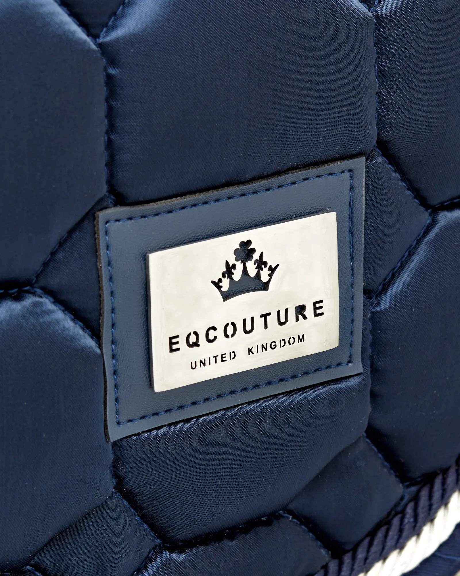 Eqcouture 'Symmetry' Luxury Satin Dressage Saddle Pad - MIDNIGHT (NAVY)