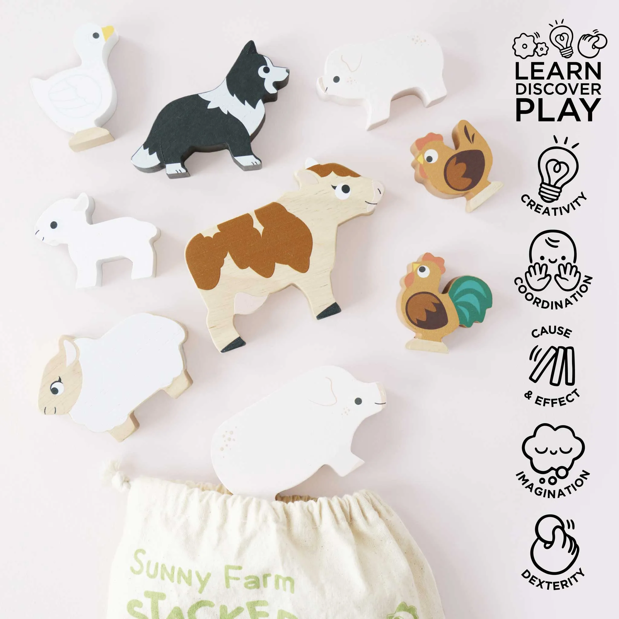 Farmyard Wooden Stacking Toy