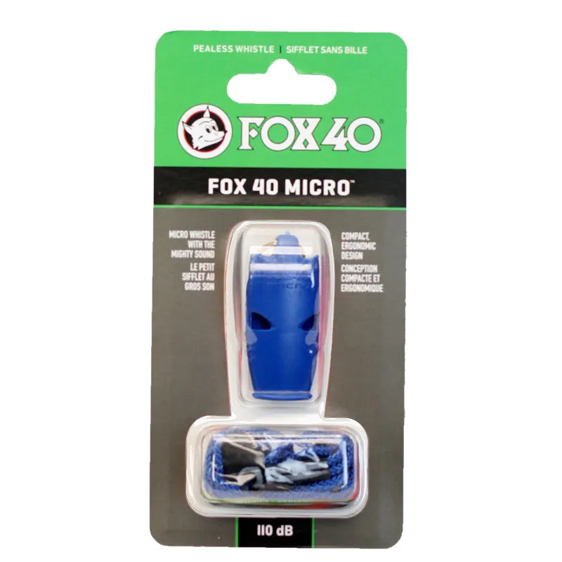 Fox 40 Micro Pealess Whistle W/ Lanyard