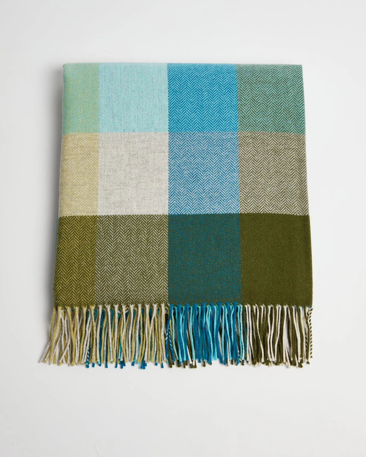 Foxford Neale Multi Check Lambswool Throw