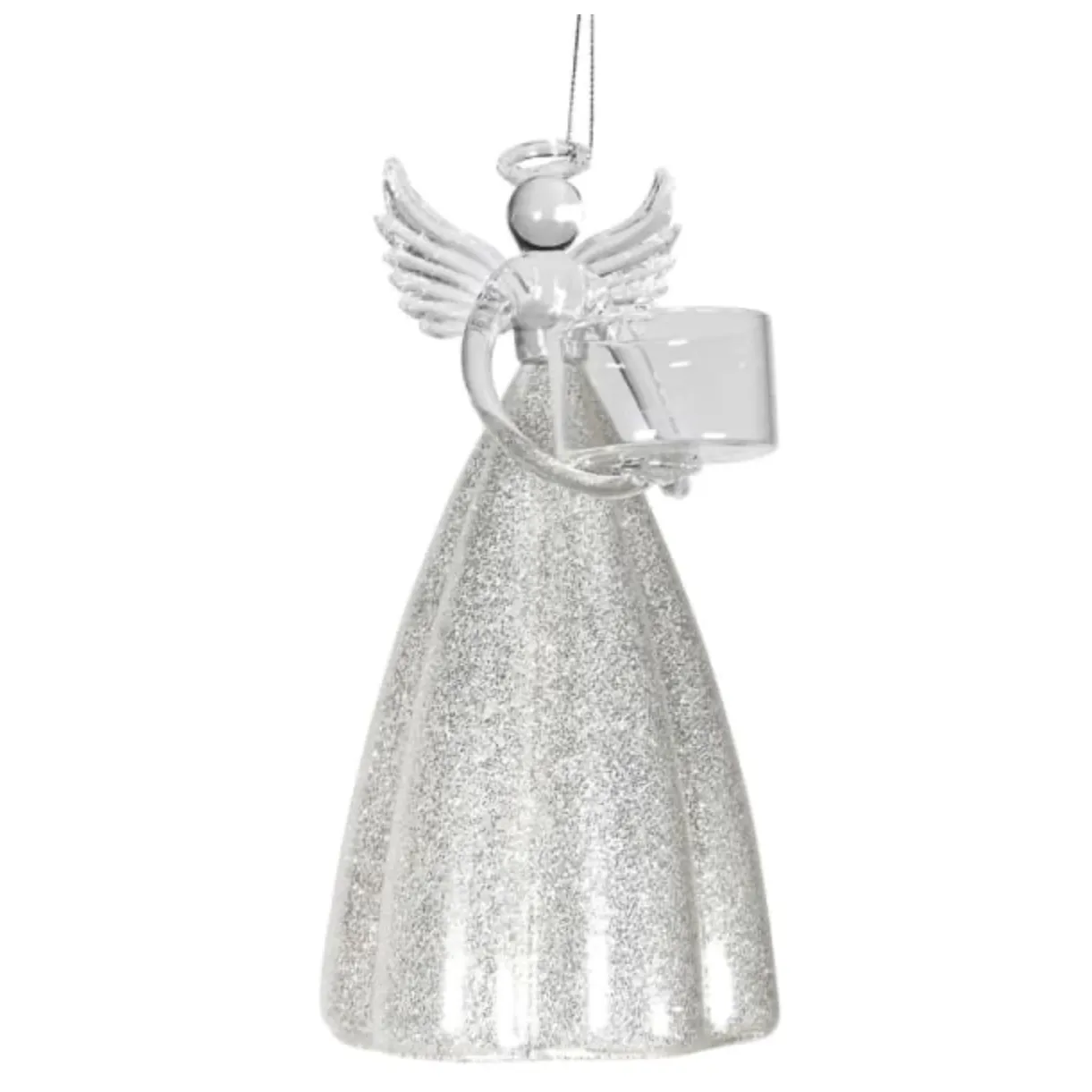 Glass Angel Tealight Holder