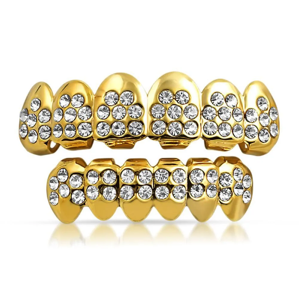 Gold Grillz Starburst Teeth Set