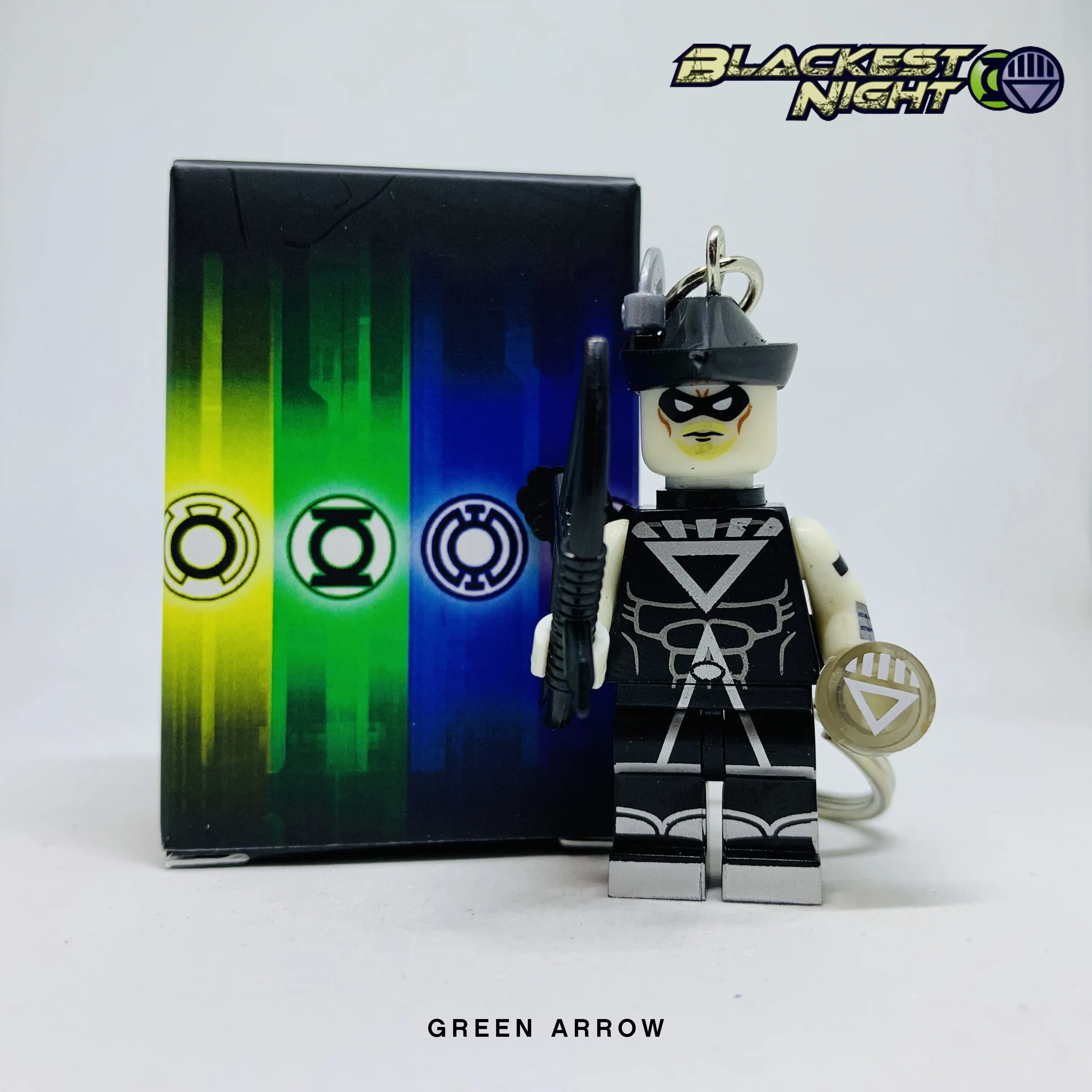 Green Arrow (Black Lantern) Custom Minifigure Keychain