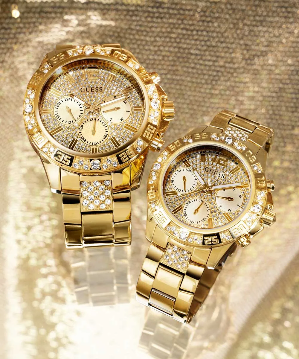 GUESS Ladies Gold Tone Multi-function Watch