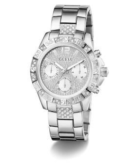 GUESS Ladies Silver Tone Multi-function Watch