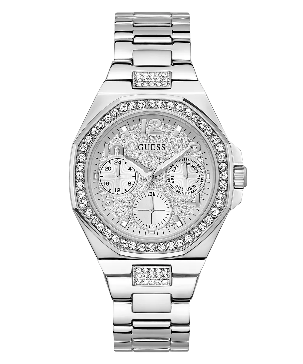 GUESS Ladies Silver Tone Multi-function Watch