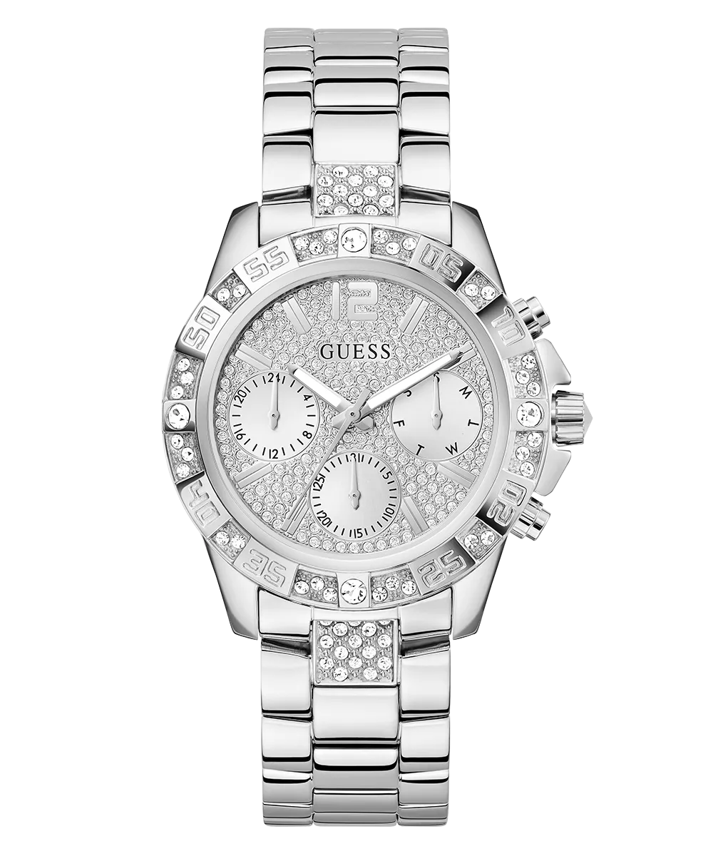 GUESS Ladies Silver Tone Multi-function Watch