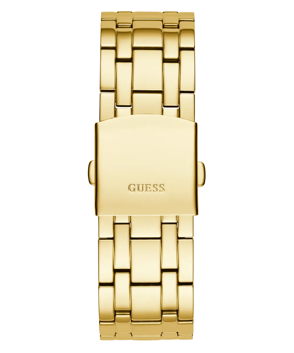 GUESS Mens Gold Tone Multi-function Watch