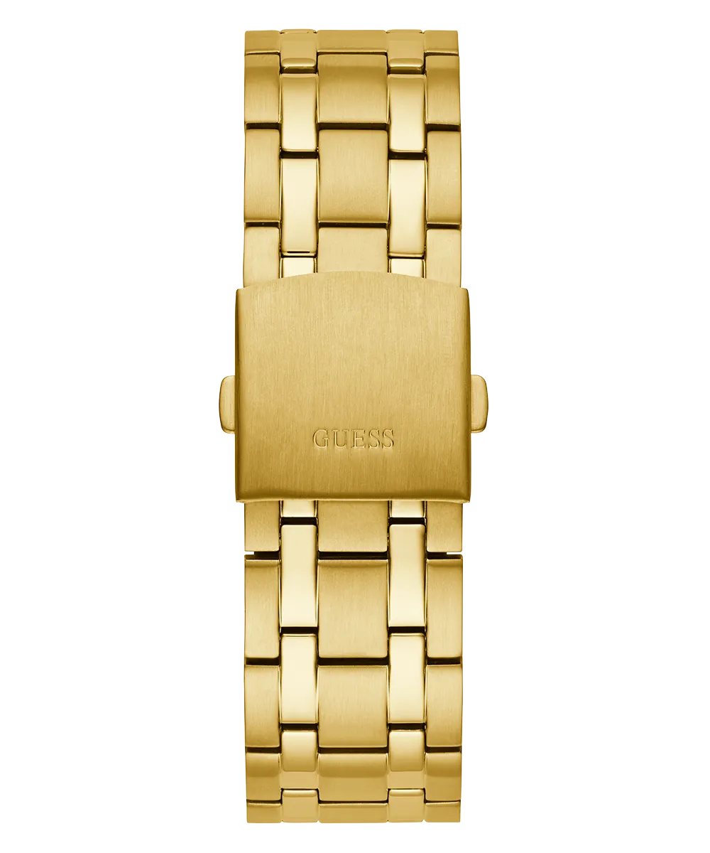 GUESS Mens Gold Tone Multi-function Watch