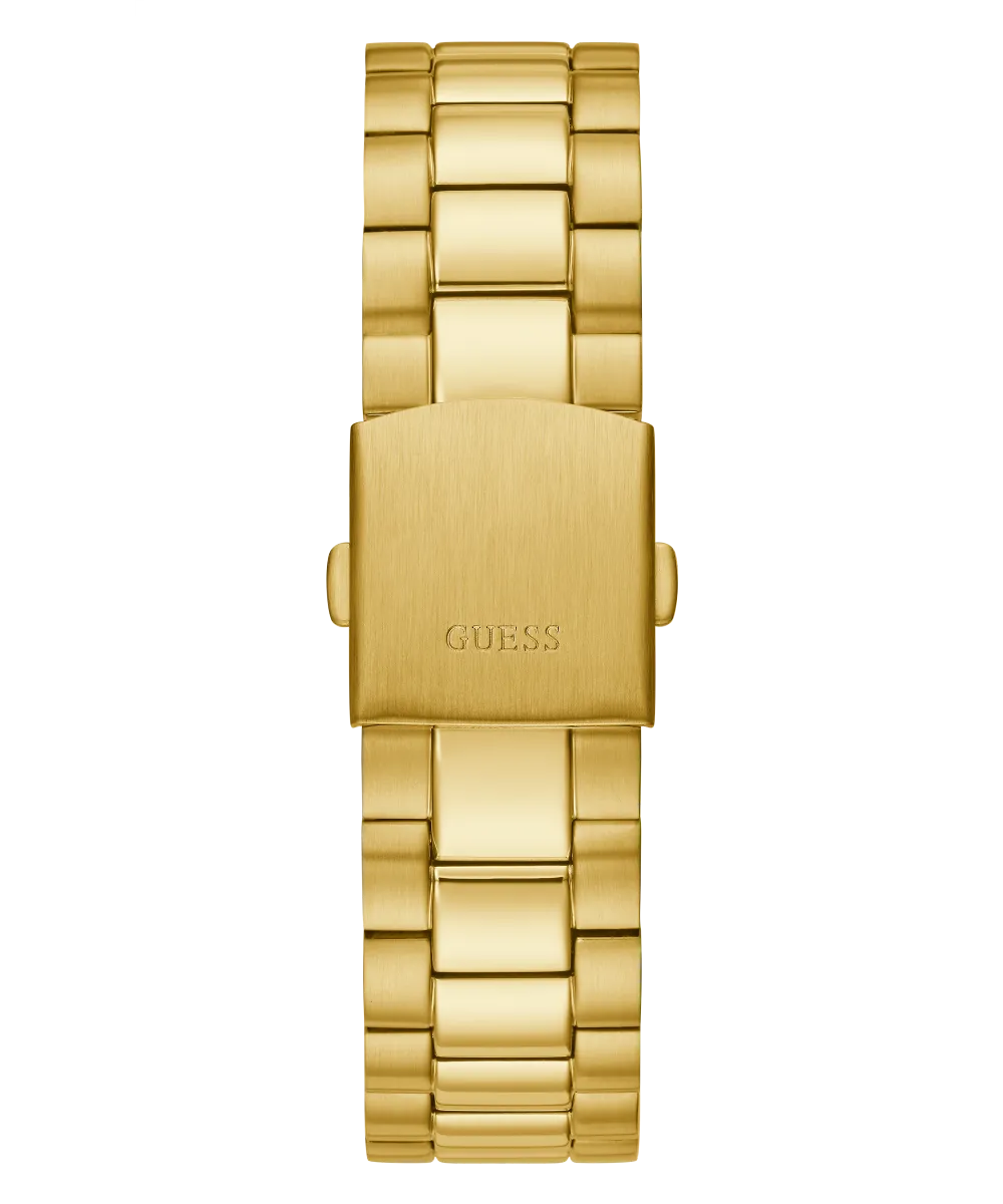 GUESS Mens Gold Tone Multi-function Watch