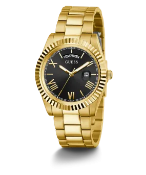 GUESS Mens Gold Tone Multi-function Watch