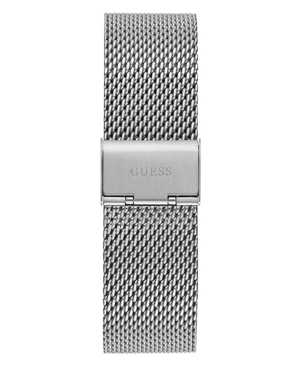 GUESS Mens Silver Tone Multi-function Watch