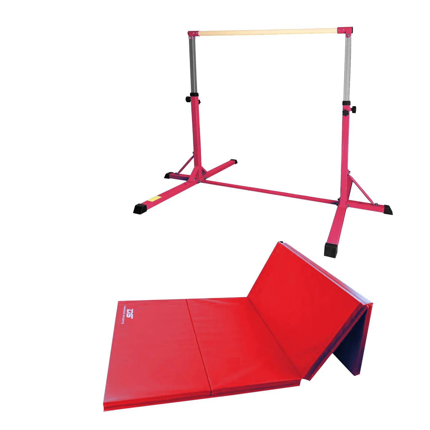 Gymnastics Horizontal Bar & Folding Mat SET