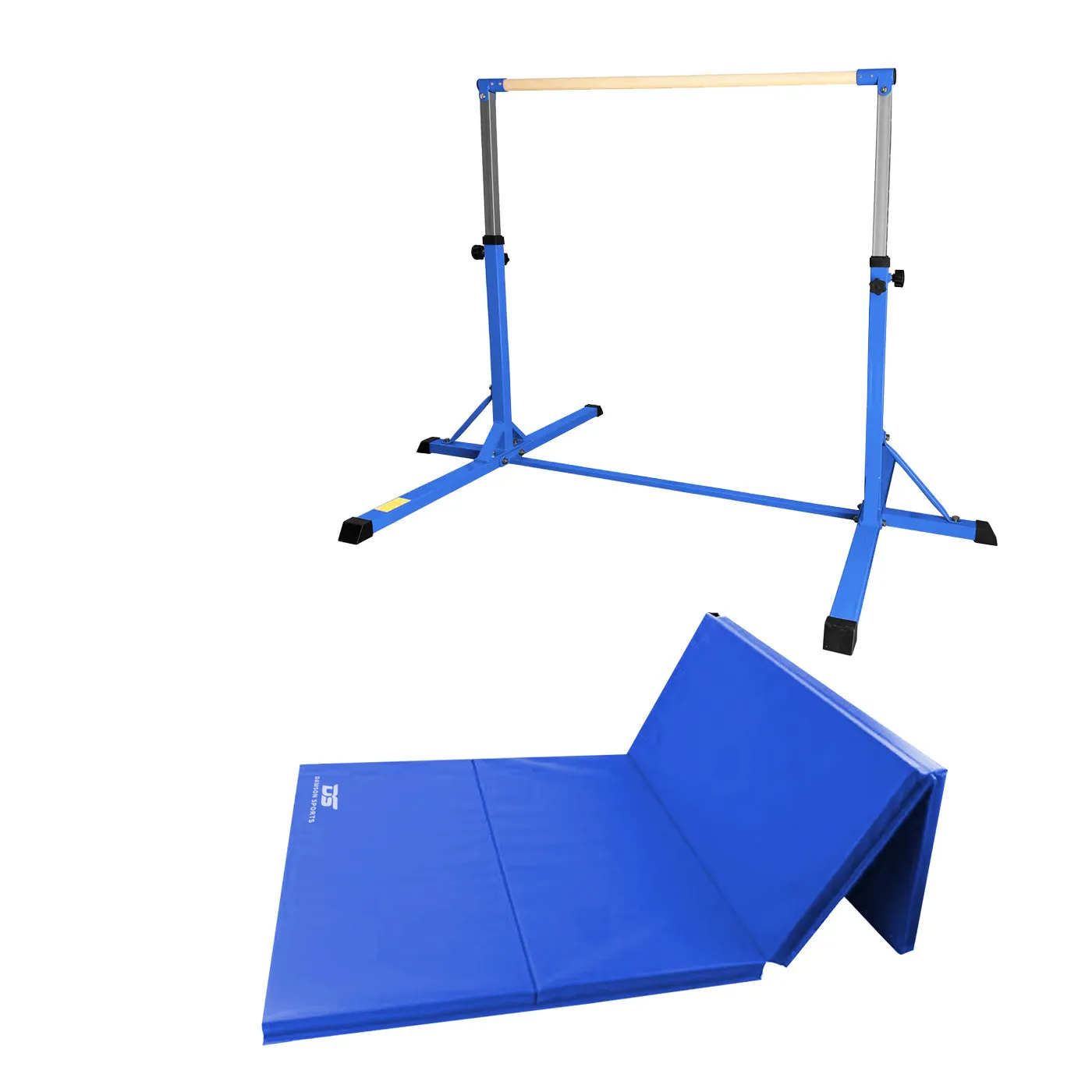 Gymnastics Horizontal Bar & Folding Mat SET