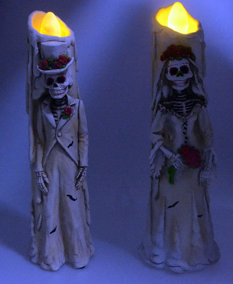 Halloween Bride Groom LED Candle Lights