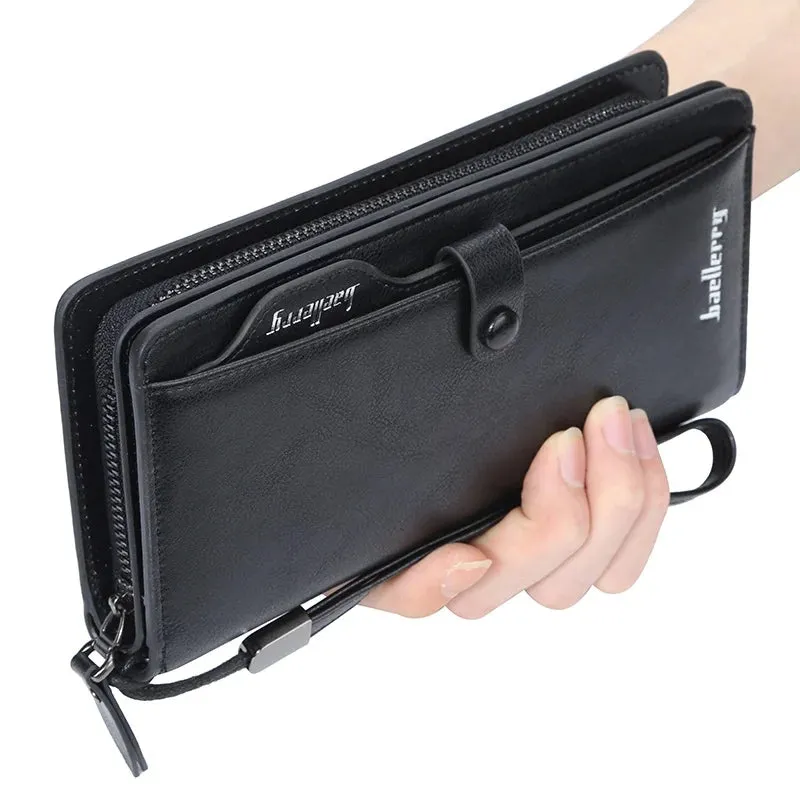 HENGSHENG Double Cardholder Long Wallet for Mobile