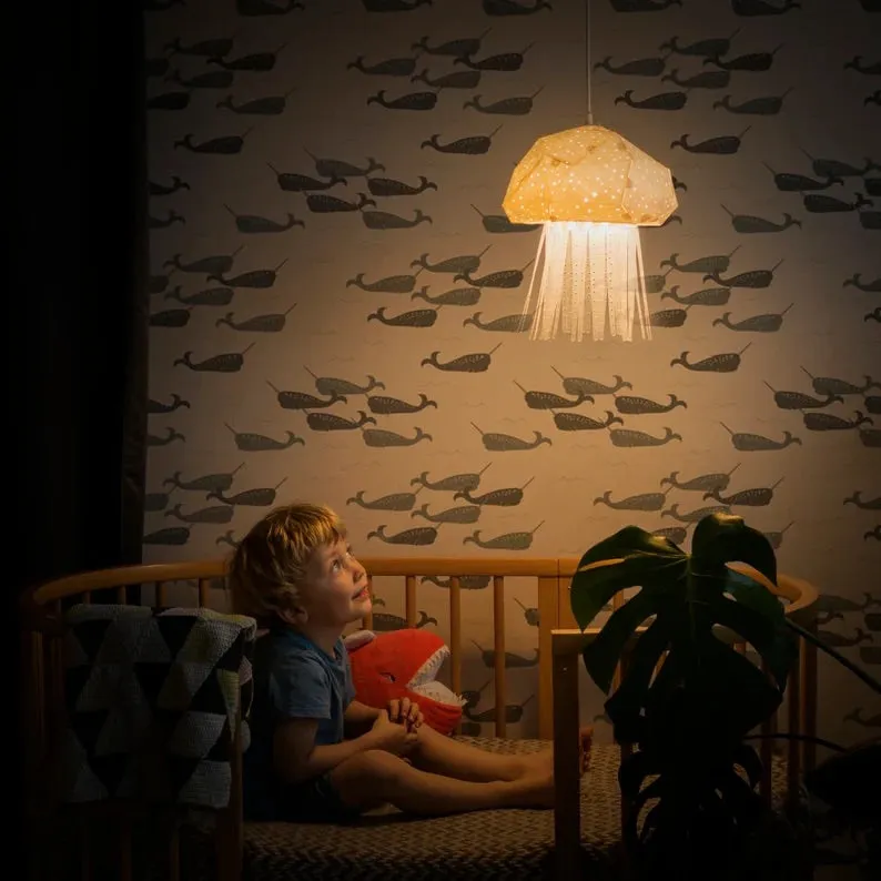 Jelly Fish Origami Ceiling Light