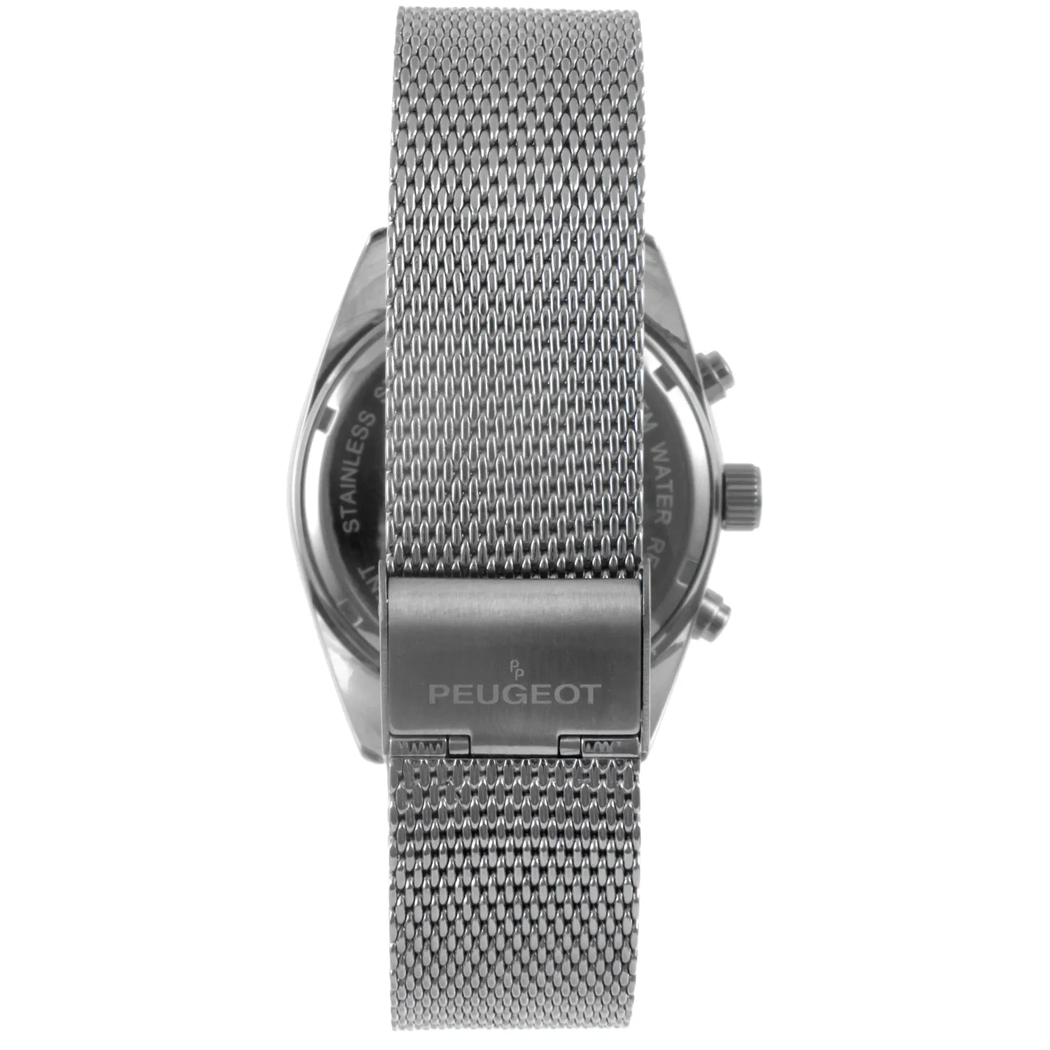 Men's 42mm Silver Multi-Function Steel Mesh Watch