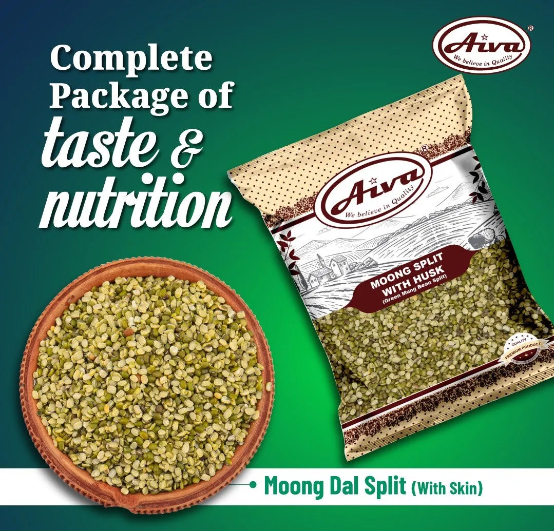 Moong Split With Husk (Green Mung Bean Split)