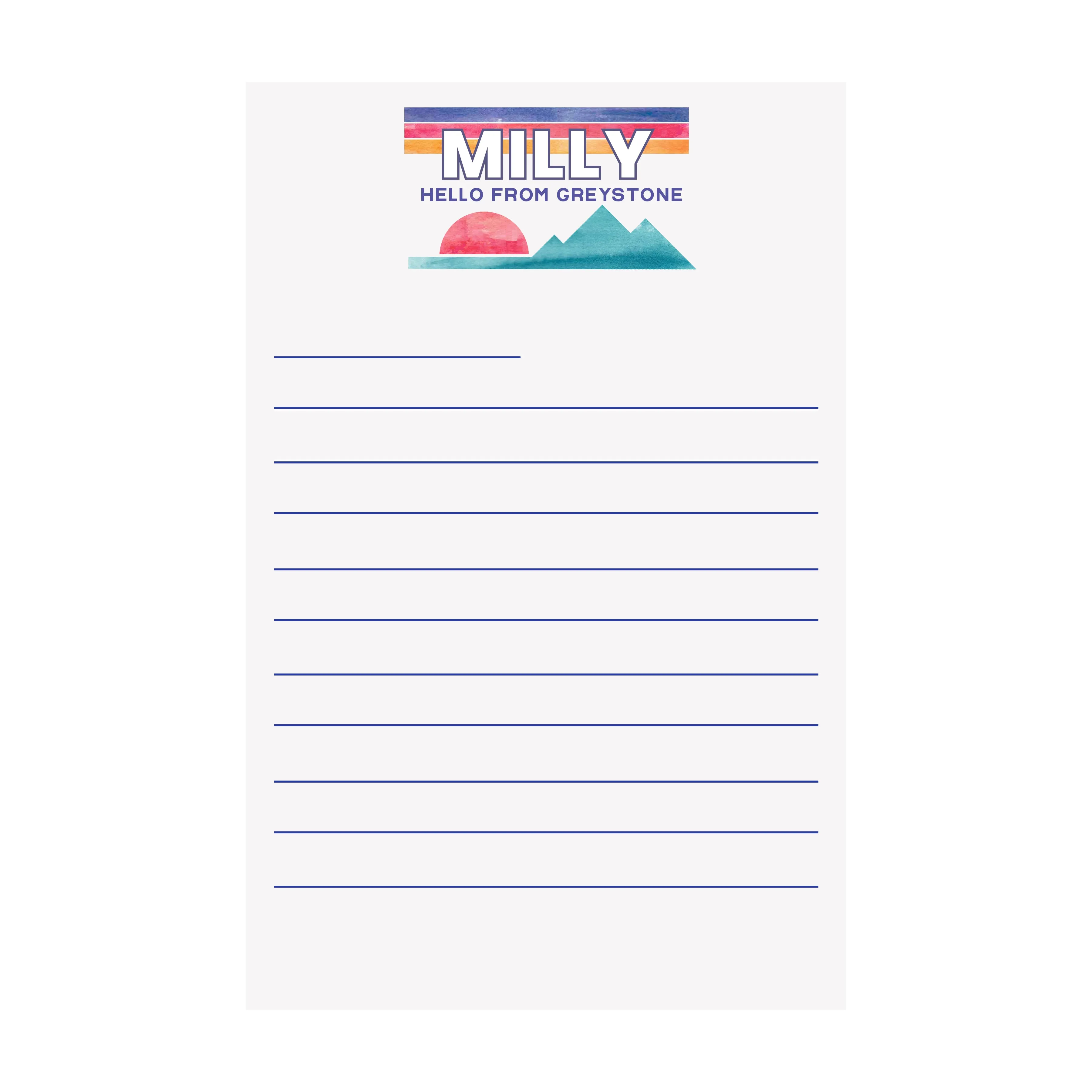 Mountain Sunset Camp Paper- Pink/Teal