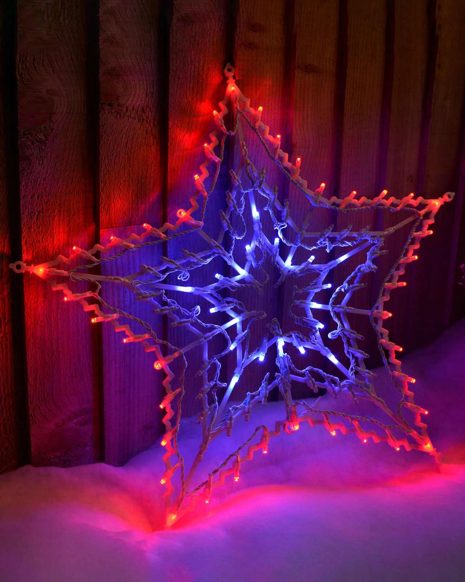 51 cm Multicolour Star Silhouette with Chasing Light Effect