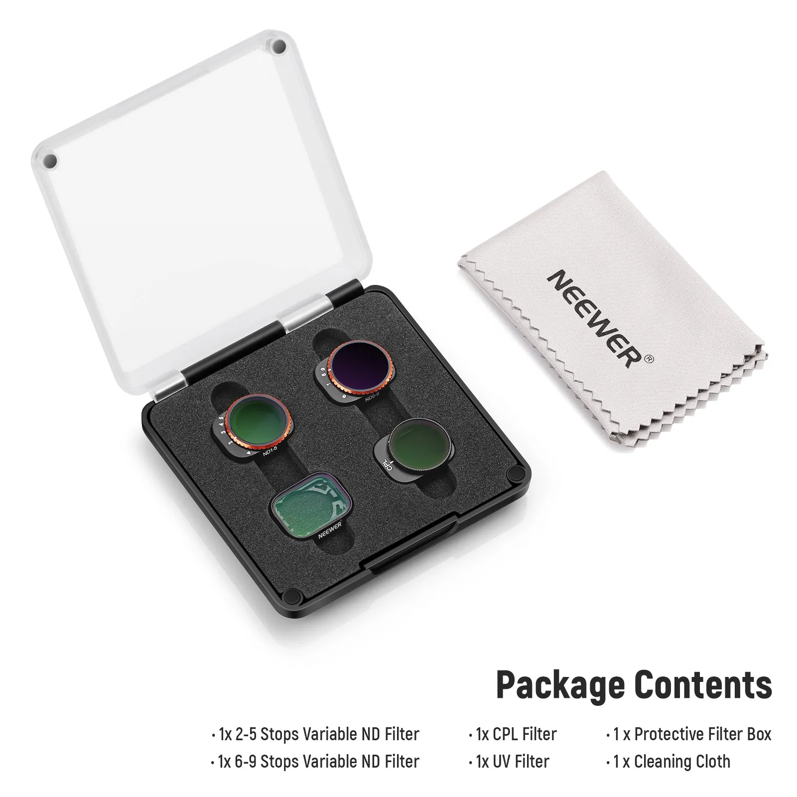 NEEWER 4 Pack Variable ND Filter Kit For DJI Mini 3/Mini 3 Pro