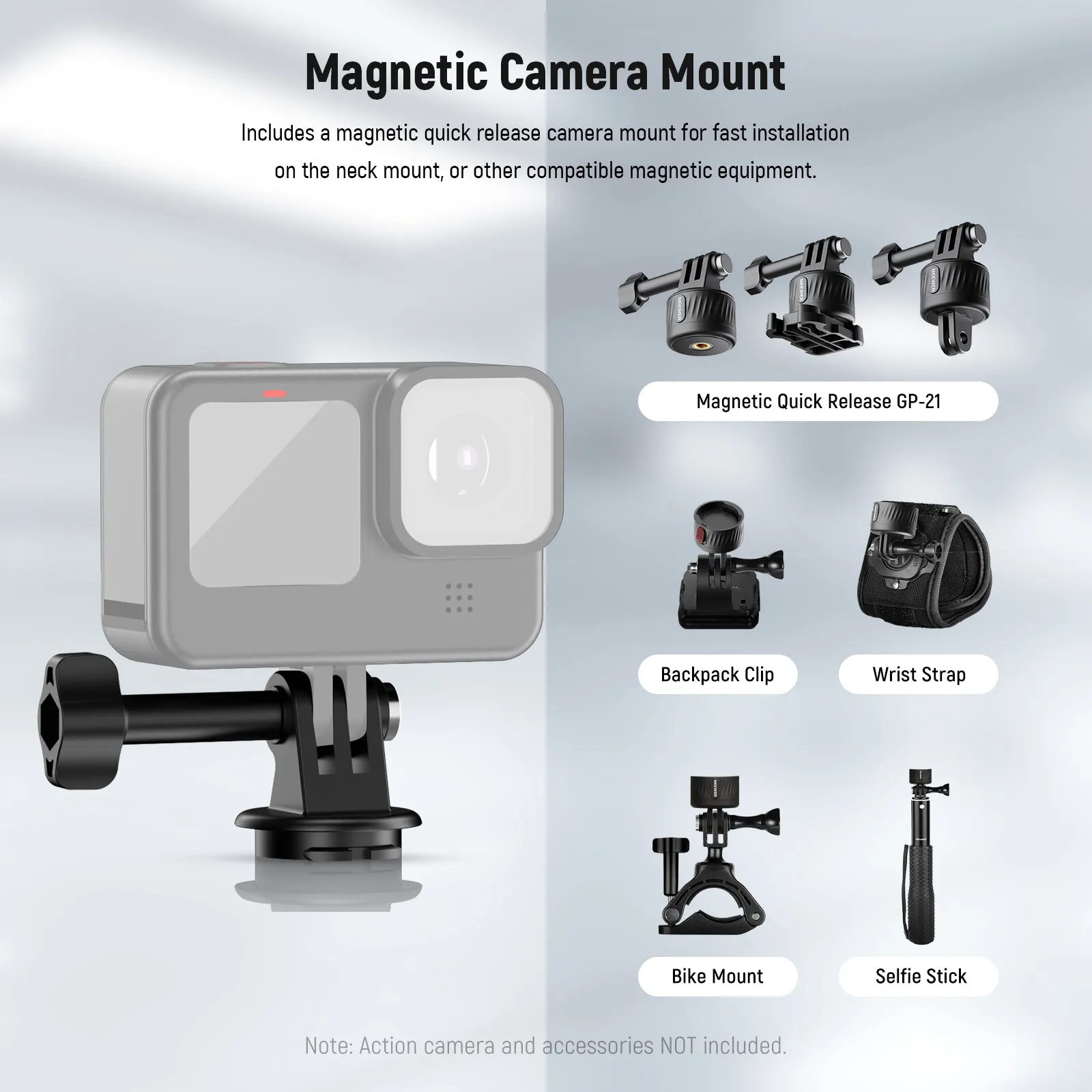 NEEWER GP15 Magnetic Quick Release Flexible POV Action Neck Mount