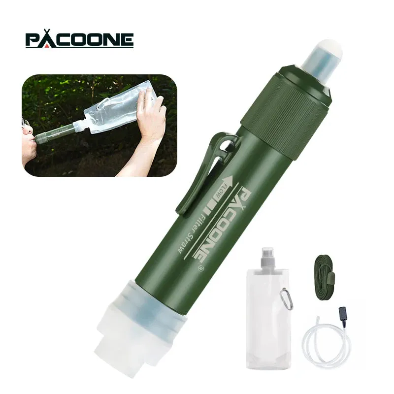 Pacoone Water Purification Straw with Water Pouch