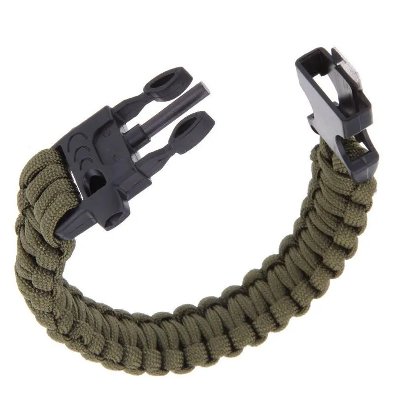 Paracord Bracelet 550lbs with Whistle & Fire Starter (FREE)