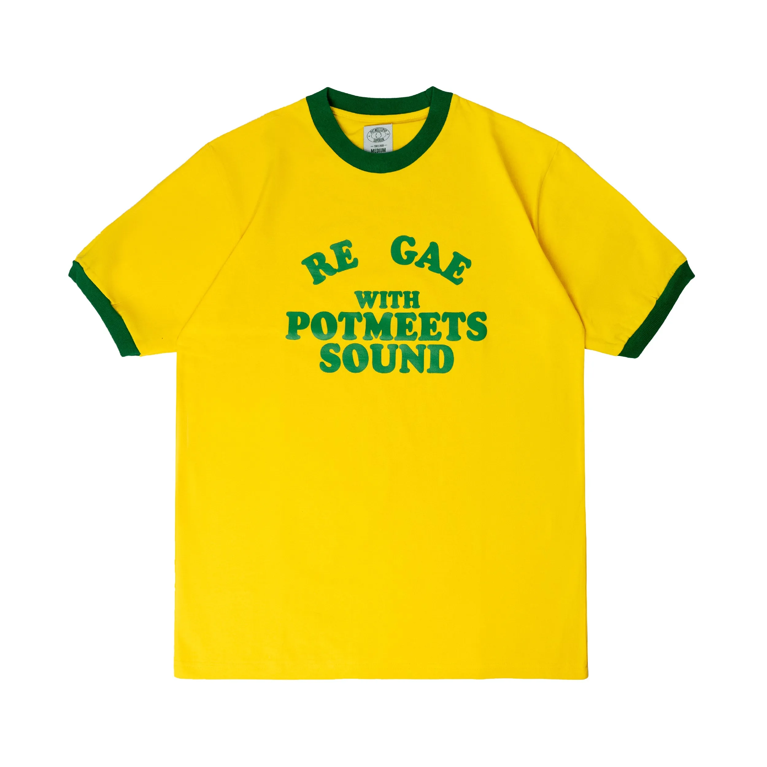 Pot Meets Sound Ringer T-shirt - Yellow FW`23