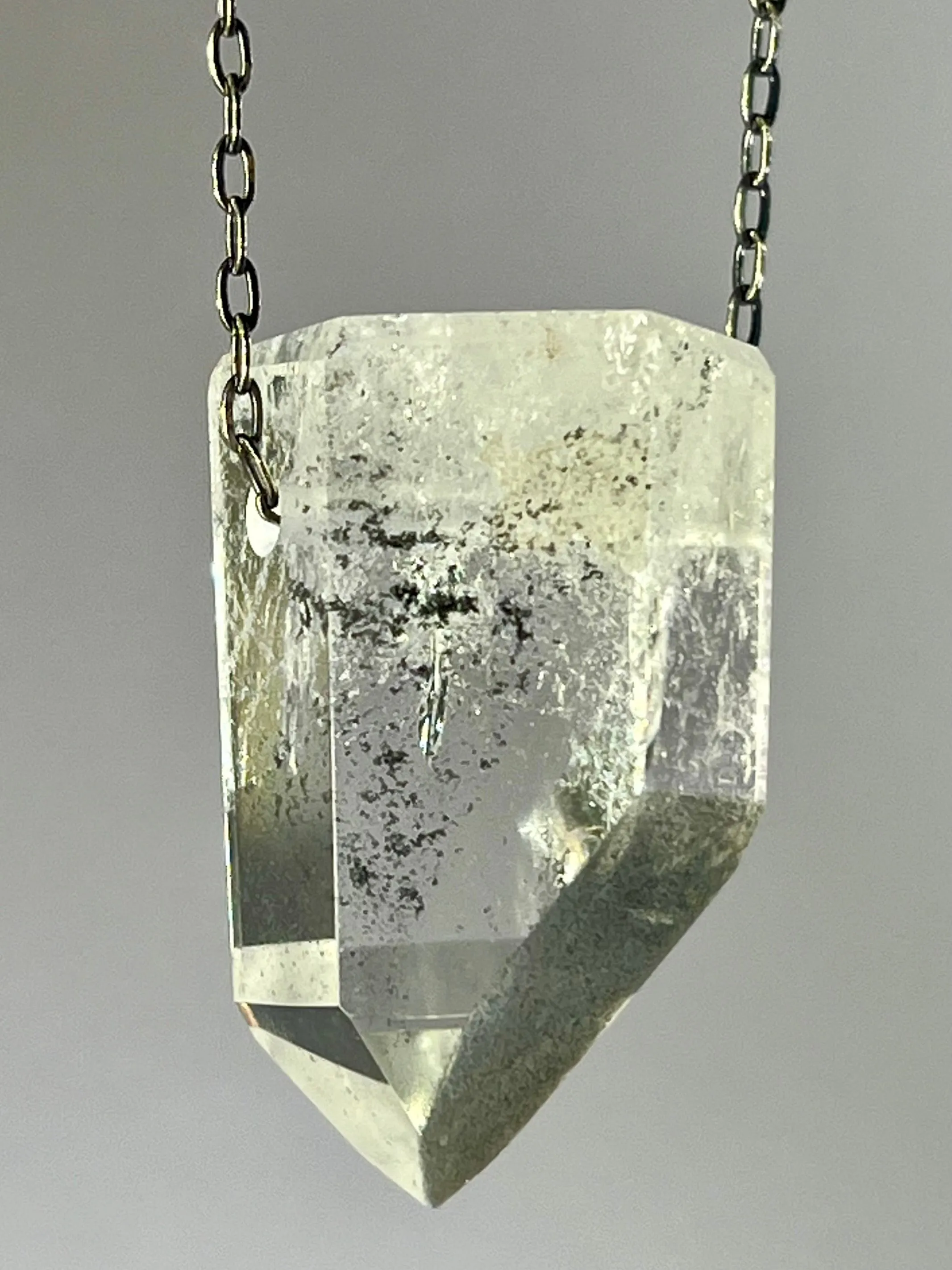 Quartz Crystal with Chlorite Inclusions Necklace