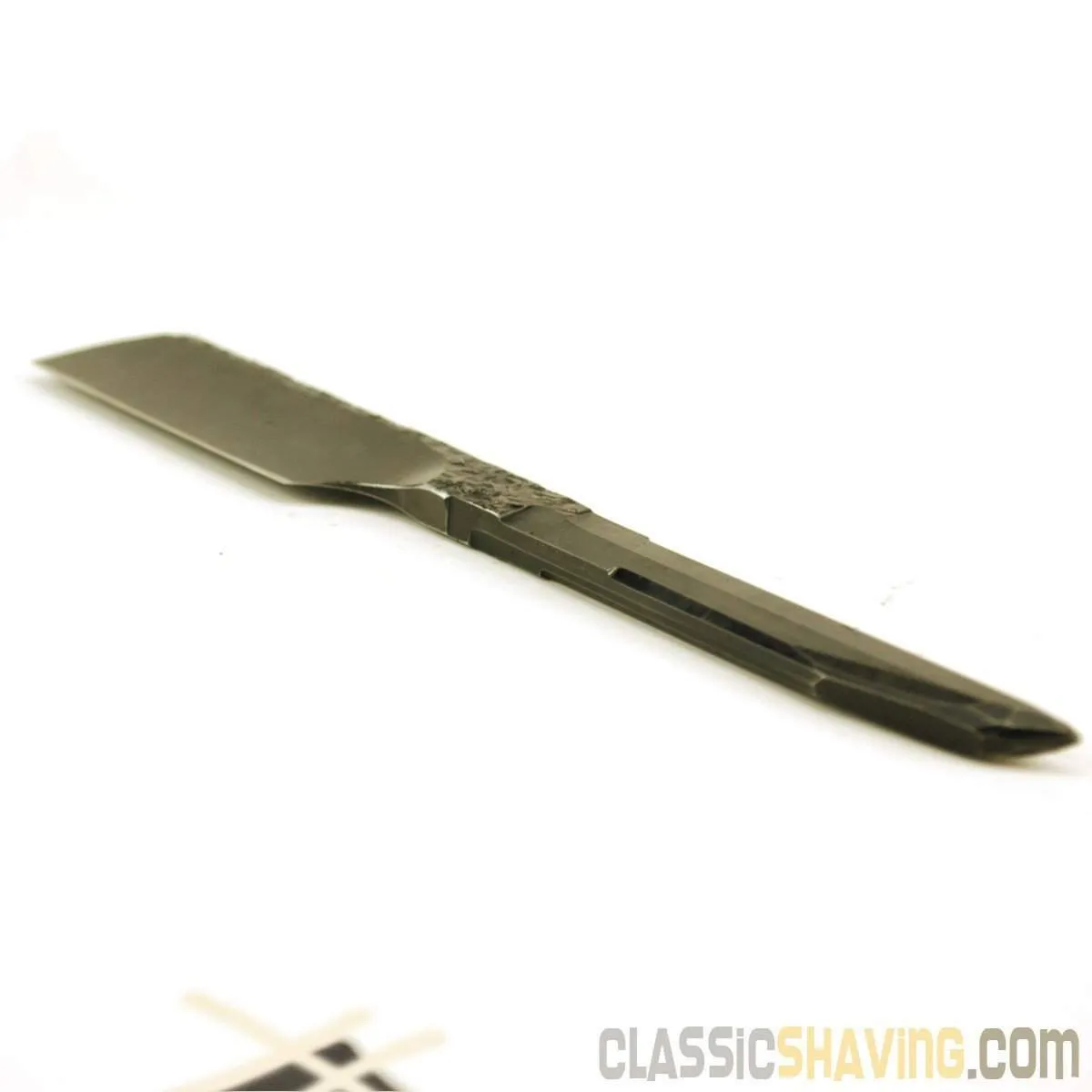 SOLD-Dylan Farnham #62 "The Dark Crystal" 7/8, Half-Hollow Kamisori Straight Razor, with custom storage box